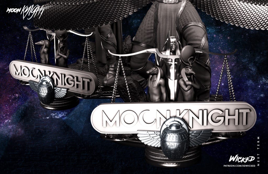 P站图纸印象馆 3DWicked 漫威 月光骑士 猩红圣甲虫 3DWicked 漫威 月光骑士 猩红圣甲虫