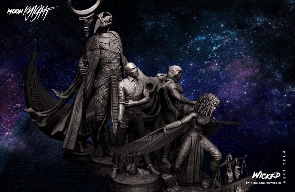 P站图纸印象馆 3DWicked 漫威 月光骑士 猩红圣甲虫 3DWicked 漫威 月光骑士 猩红圣甲虫