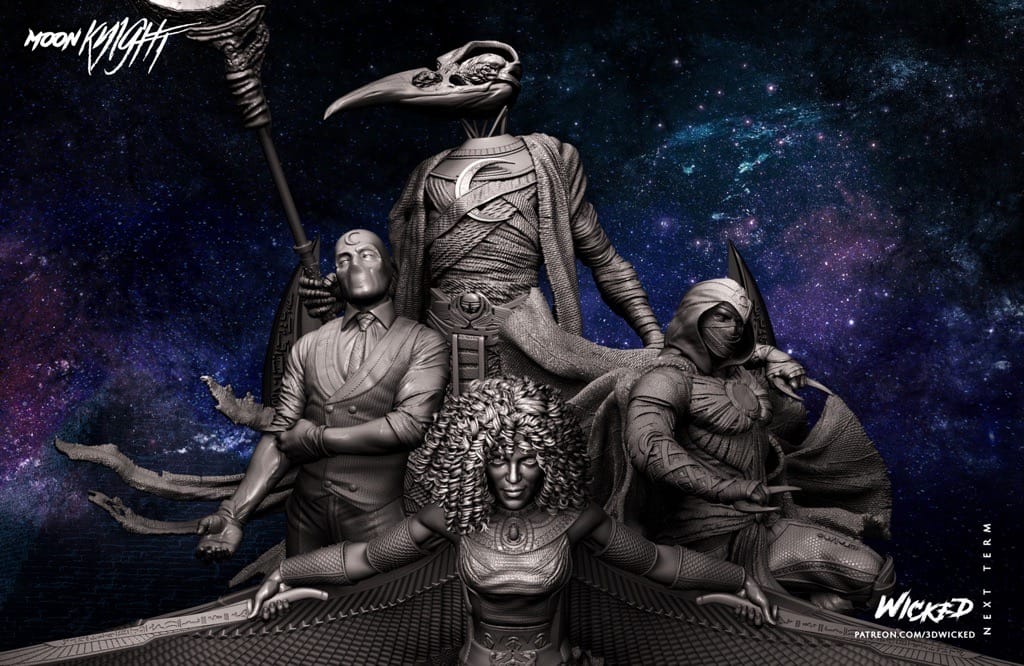 P站图纸印象馆 3DWicked 漫威 月光骑士 猩红圣甲虫 3DWicked 漫威 月光骑士 猩红圣甲虫