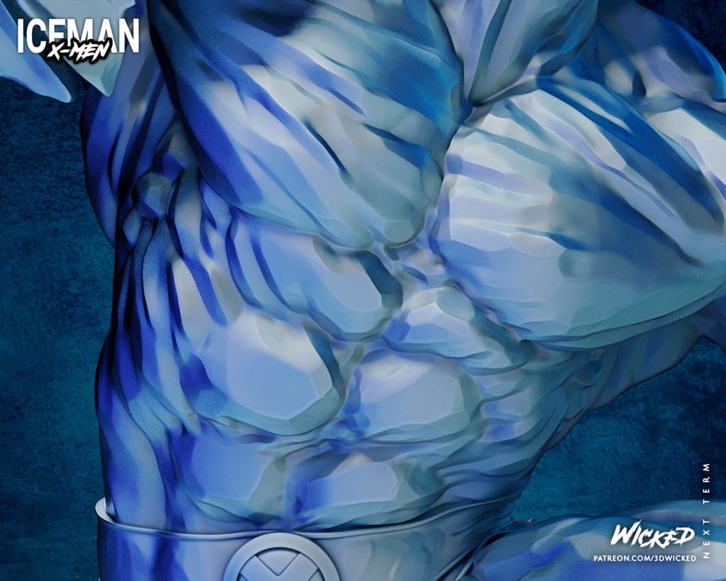 P站图纸印象馆 3DWicked 漫威 X战警 冰人 3DWicked 漫威 X战警 冰人