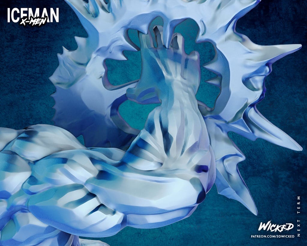P站图纸印象馆 3DWicked 漫威 X战警 冰人 3DWicked 漫威 X战警 冰人