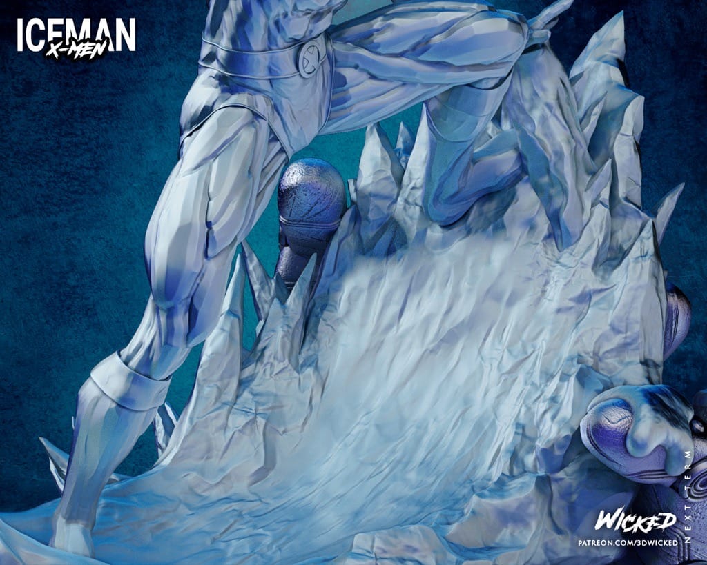 P站图纸印象馆 3DWicked 漫威 X战警 冰人 3DWicked 漫威 X战警 冰人