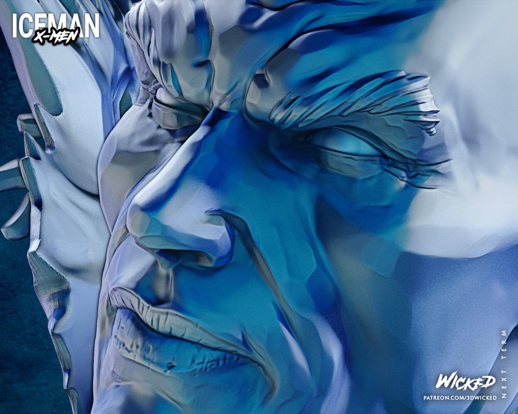 P站图纸印象馆 3DWicked 漫威 X战警 冰人 3DWicked 漫威 X战警 冰人