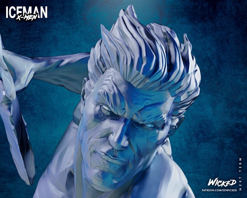 P站图纸印象馆 3DWicked 漫威 X战警 冰人 3DWicked 漫威 X战警 冰人