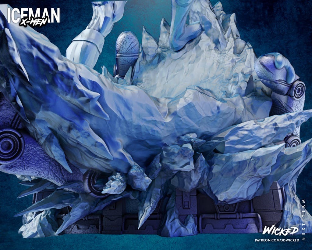 P站图纸印象馆 3DWicked 漫威 X战警 冰人 3DWicked 漫威 X战警 冰人