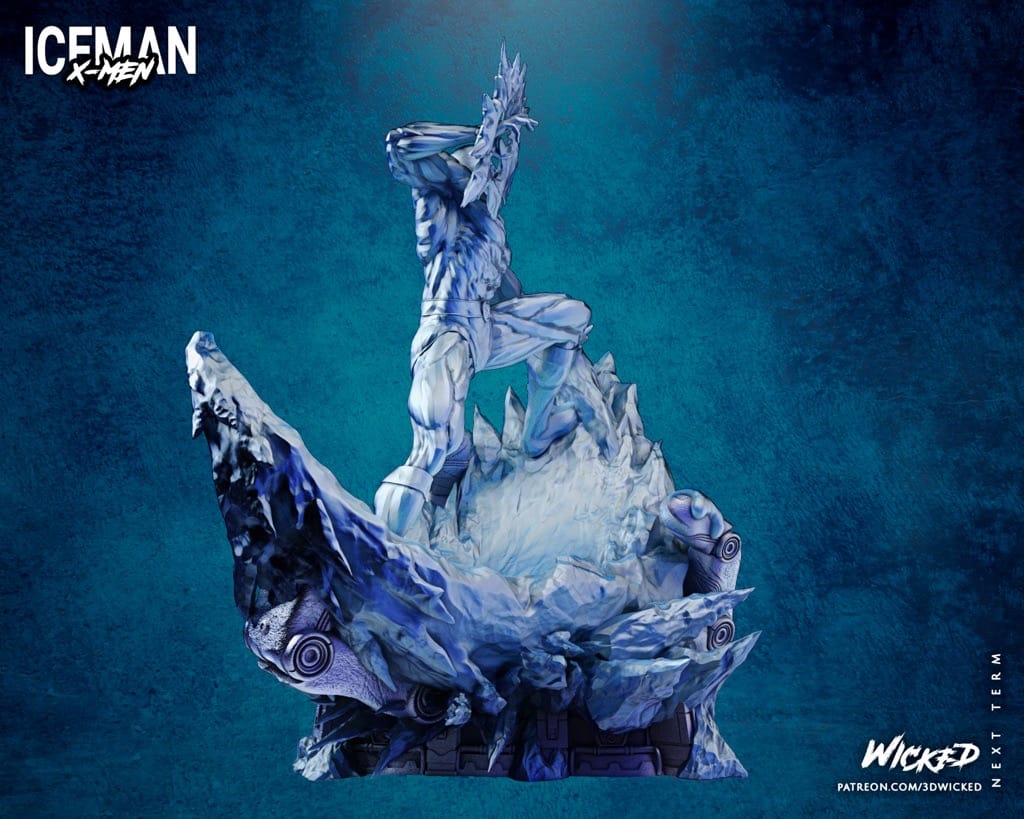 P站图纸印象馆 3DWicked 漫威 X战警 冰人 3DWicked 漫威 X战警 冰人