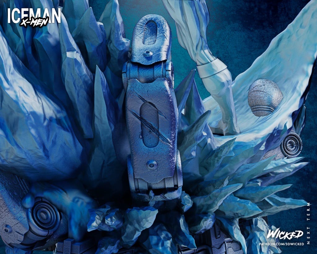 P站图纸印象馆 3DWicked 漫威 X战警 冰人 3DWicked 漫威 X战警 冰人