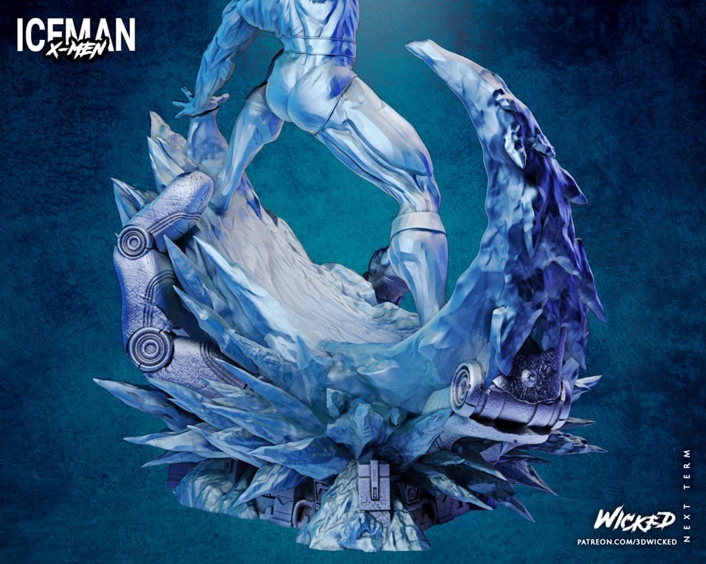 P站图纸印象馆 3DWicked 漫威 X战警 冰人 3DWicked 漫威 X战警 冰人