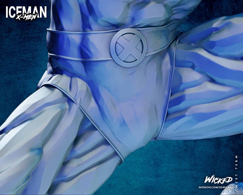 P站图纸印象馆 3DWicked 漫威 X战警 冰人 3DWicked 漫威 X战警 冰人
