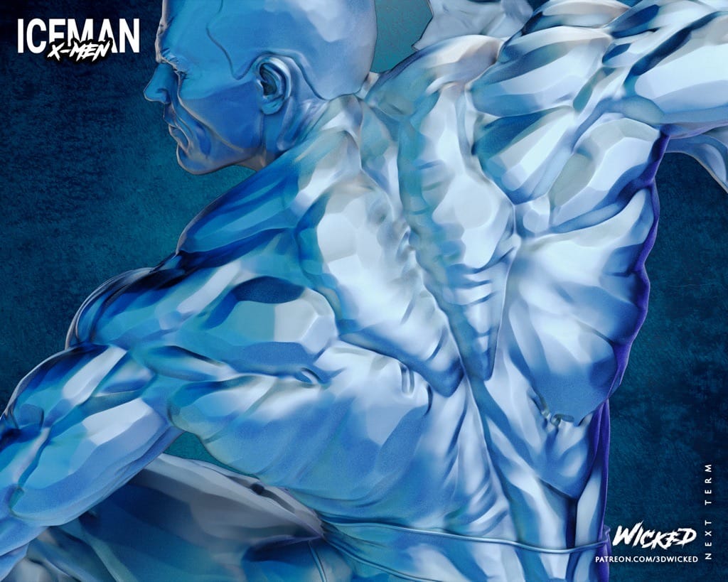 P站图纸印象馆 3DWicked 漫威 X战警 冰人 3DWicked 漫威 X战警 冰人