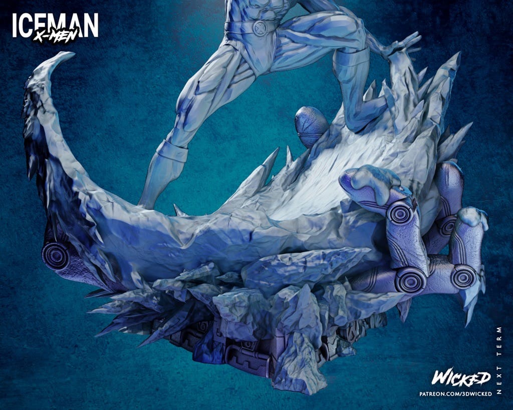 P站图纸印象馆 3DWicked 漫威 X战警 冰人 3DWicked 漫威 X战警 冰人
