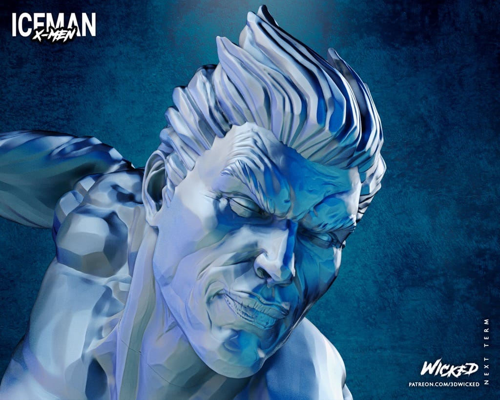 P站图纸印象馆 3DWicked 漫威 X战警 冰人 3DWicked 漫威 X战警 冰人