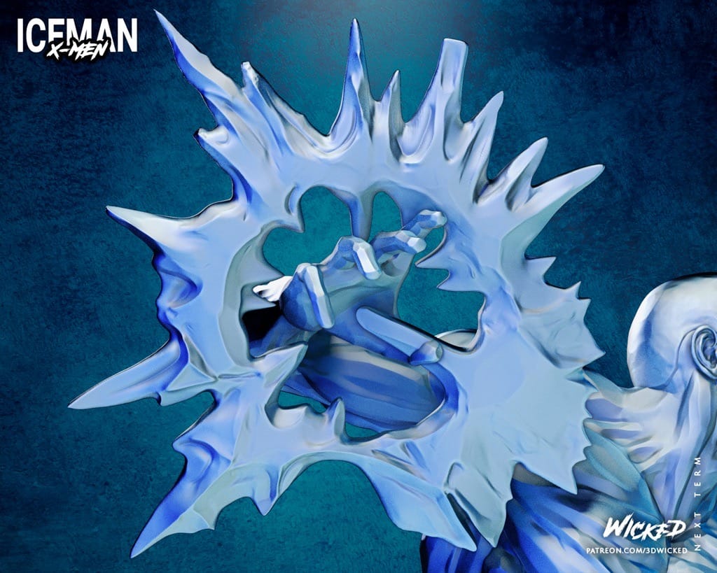 P站图纸印象馆 3DWicked 漫威 X战警 冰人 3DWicked 漫威 X战警 冰人
