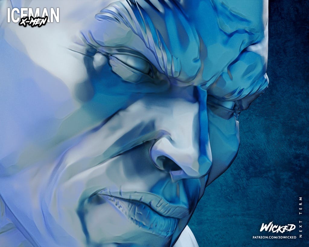 P站图纸印象馆 3DWicked 漫威 X战警 冰人 3DWicked 漫威 X战警 冰人