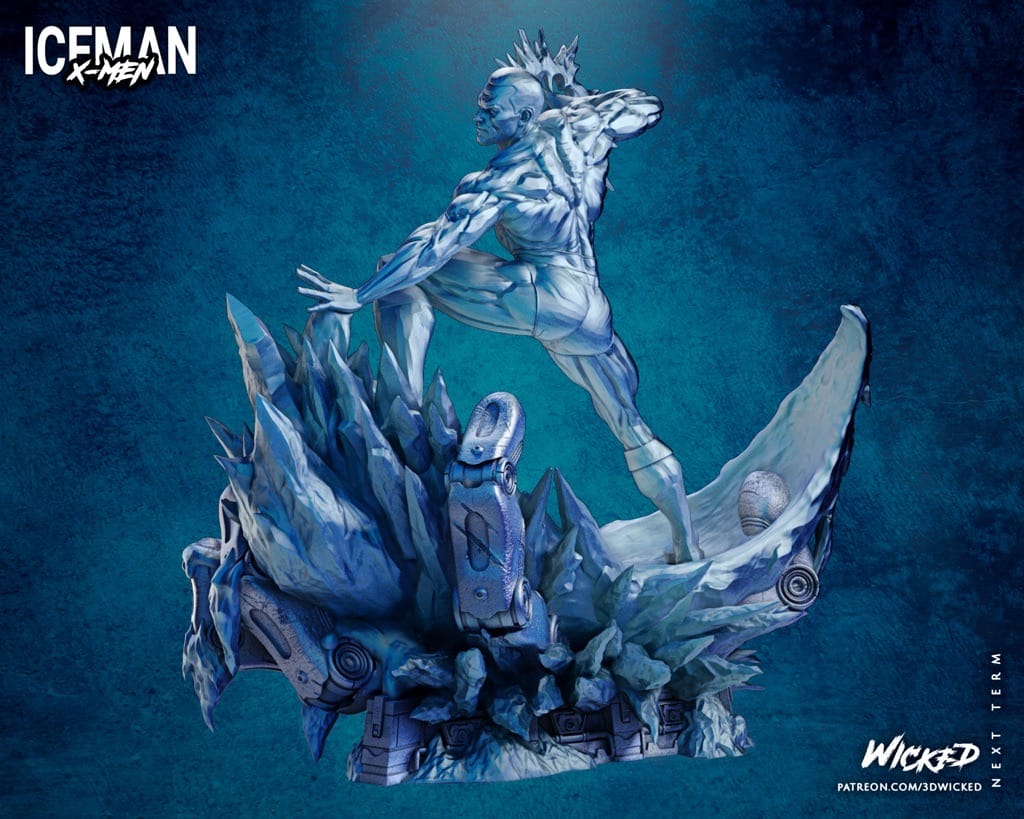 P站图纸印象馆 3DWicked 漫威 X战警 冰人 3DWicked 漫威 X战警 冰人