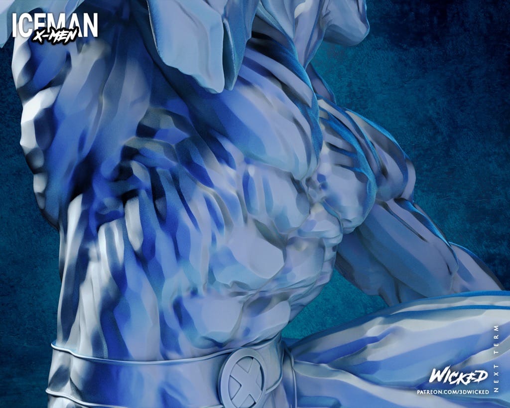 P站图纸印象馆 3DWicked 漫威 X战警 冰人 3DWicked 漫威 X战警 冰人