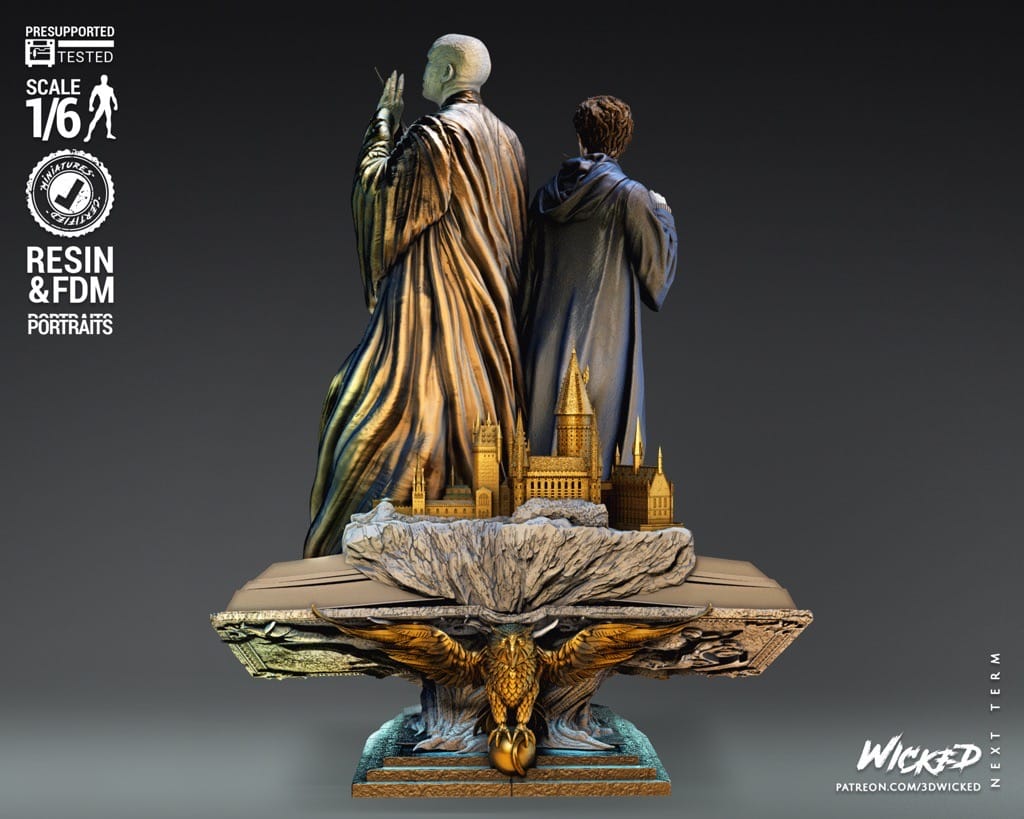 P站图纸印象馆 3DWicked 哈利波特和伏地魔 3DWicked 哈利波特和伏地魔