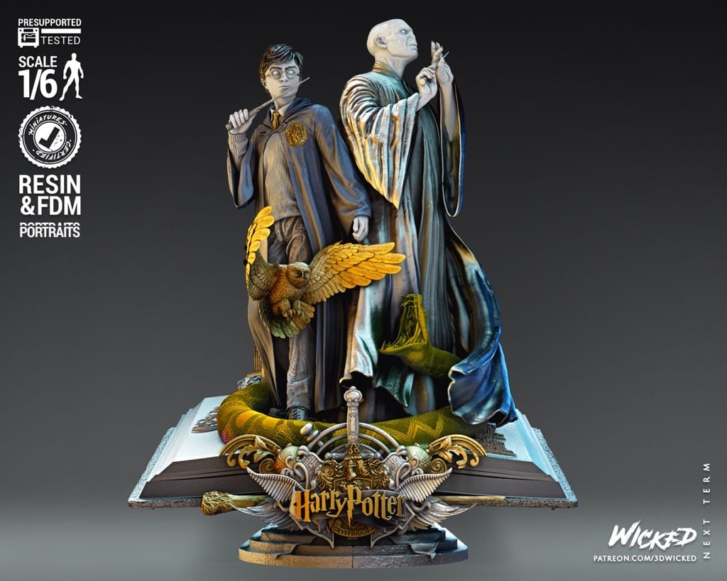 P站图纸印象馆 3DWicked 哈利波特和伏地魔 3DWicked 哈利波特和伏地魔