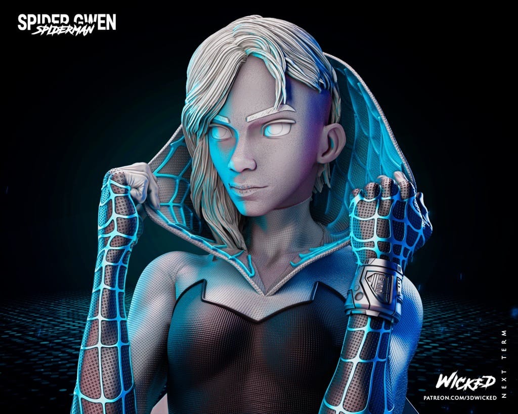 P站图纸印象馆 3DWicked 漫威 蜘蛛侠 蜘蛛格温 3DWicked 漫威 蜘蛛侠 蜘蛛格温