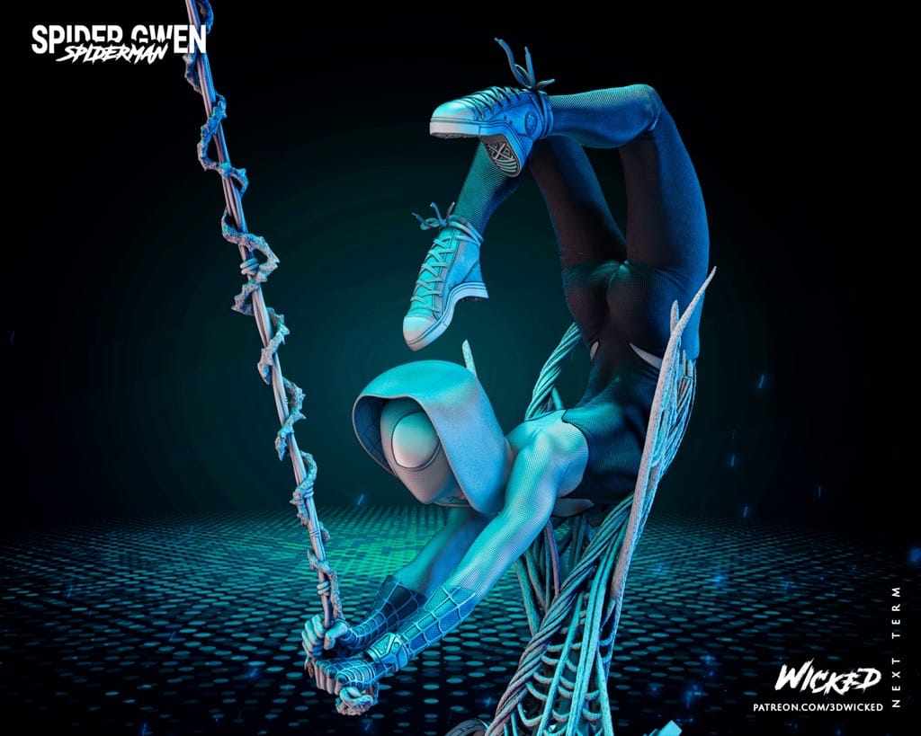 P站图纸印象馆 3DWicked 漫威 蜘蛛侠 蜘蛛格温 3DWicked 漫威 蜘蛛侠 蜘蛛格温