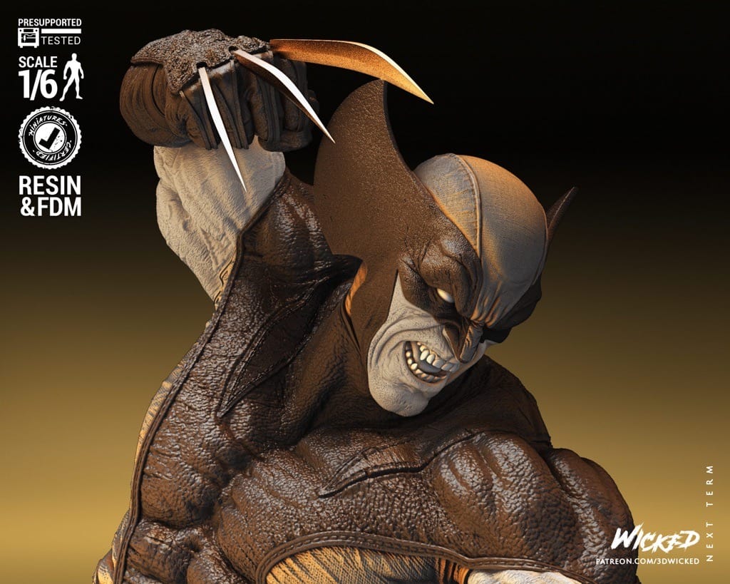 P站图纸印象馆 3DWicked 漫威 X战警 金刚狼对剑齿虎 3DWicked 漫威 X战警 金刚狼对剑齿虎