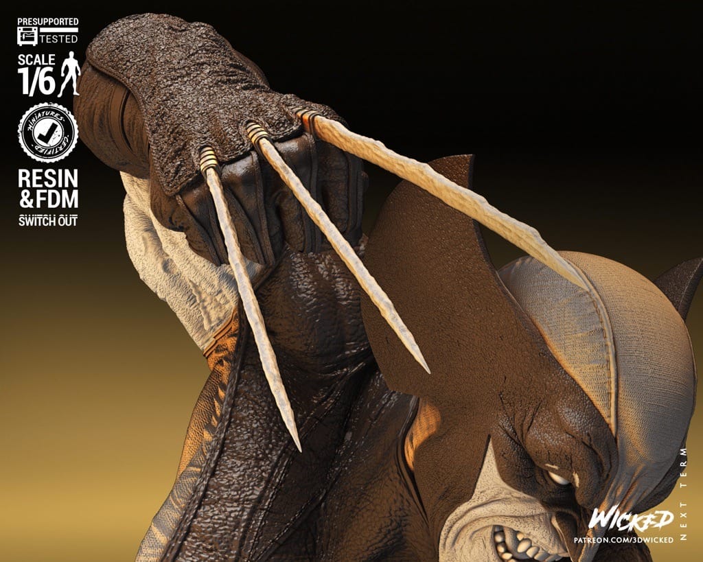 P站图纸印象馆 3DWicked 漫威 X战警 金刚狼对剑齿虎 3DWicked 漫威 X战警 金刚狼对剑齿虎