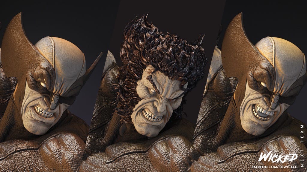 P站图纸印象馆 3DWicked 漫威 X战警 金刚狼对剑齿虎 3DWicked 漫威 X战警 金刚狼对剑齿虎