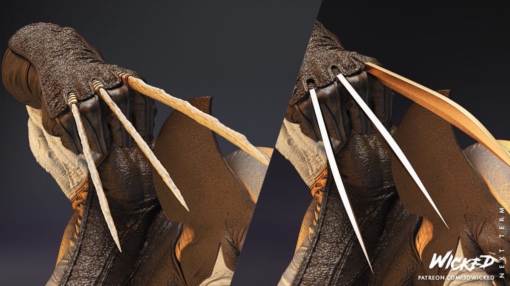 P站图纸印象馆 3DWicked 漫威 X战警 金刚狼对剑齿虎 3DWicked 漫威 X战警 金刚狼对剑齿虎