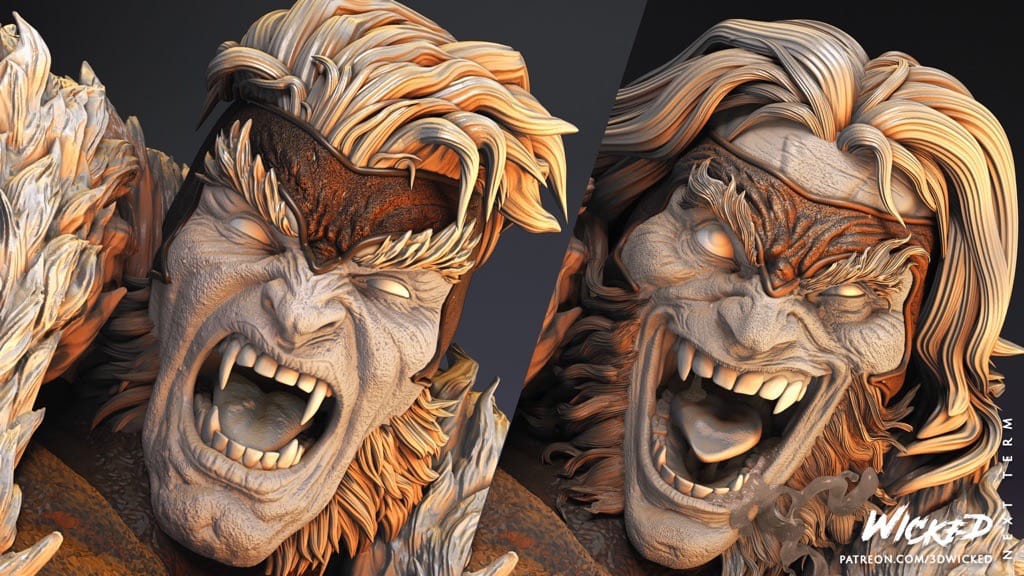 P站图纸印象馆 3DWicked 漫威 X战警 金刚狼对剑齿虎 3DWicked 漫威 X战警 金刚狼对剑齿虎