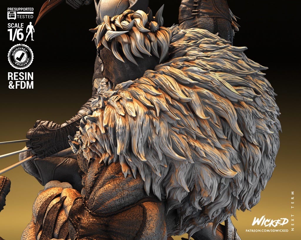 P站图纸印象馆 3DWicked 漫威 X战警 金刚狼对剑齿虎 3DWicked 漫威 X战警 金刚狼对剑齿虎