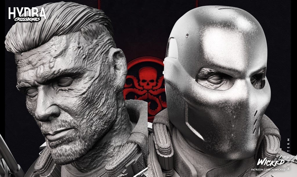 P站图纸印象馆 3DWicked 漫威 美国队长 交叉骨 3DWicked 漫威 美国队长 交叉骨