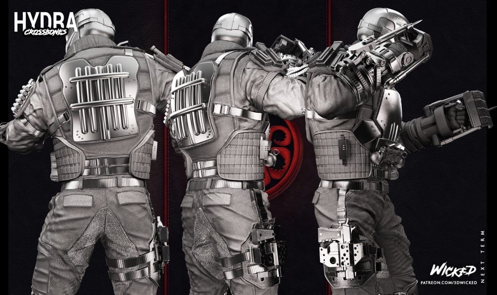 P站图纸印象馆 3DWicked 漫威 美国队长 交叉骨 3DWicked 漫威 美国队长 交叉骨