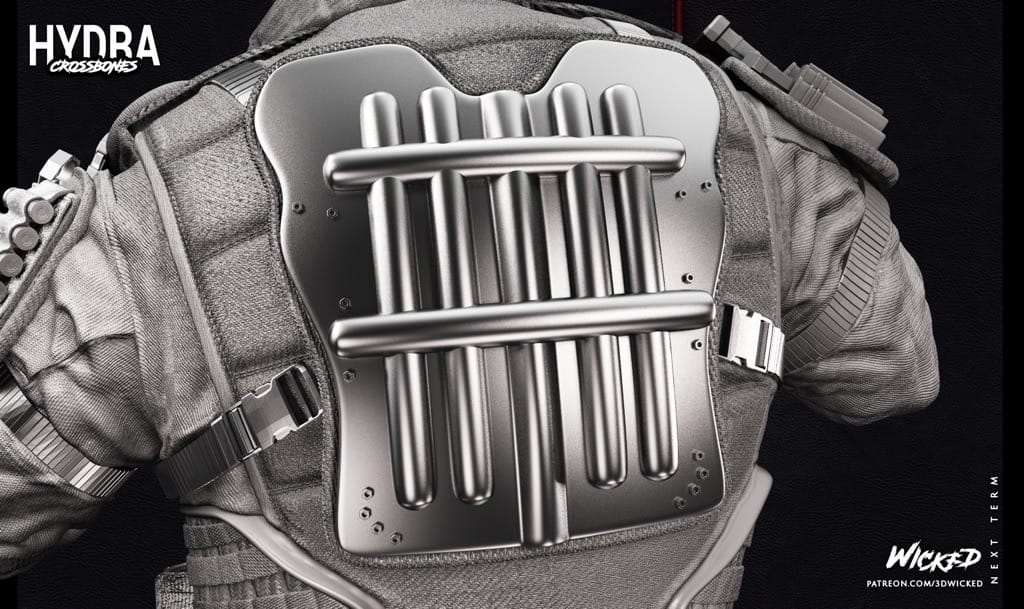 P站图纸印象馆 3DWicked 漫威 美国队长 交叉骨 3DWicked 漫威 美国队长 交叉骨