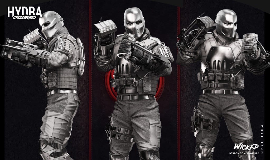 P站图纸印象馆 3DWicked 漫威 美国队长 交叉骨 3DWicked 漫威 美国队长 交叉骨