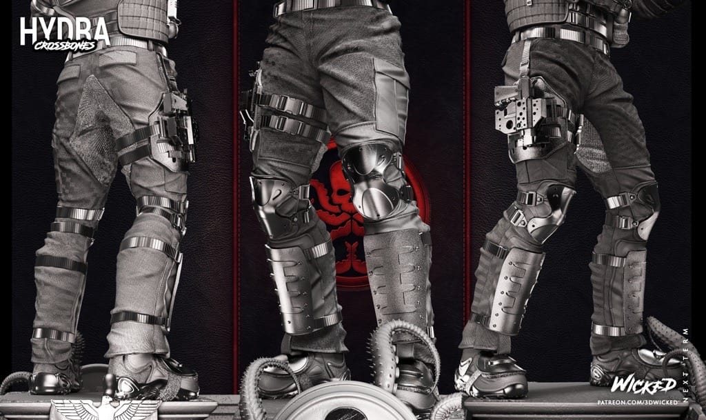 P站图纸印象馆 3DWicked 漫威 美国队长 交叉骨 3DWicked 漫威 美国队长 交叉骨