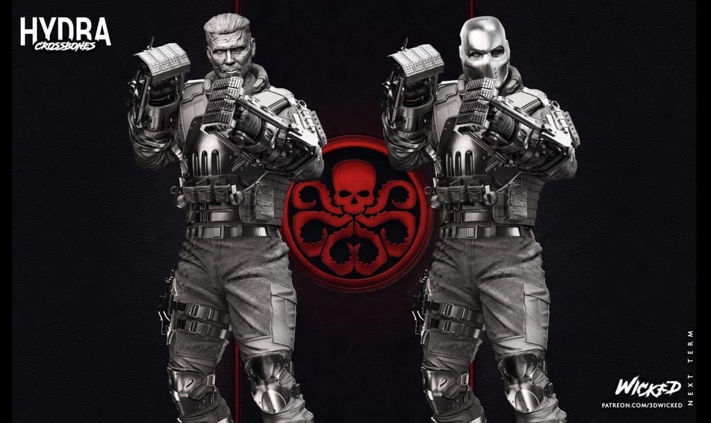 P站图纸印象馆 3DWicked 漫威 美国队长 交叉骨 3DWicked 漫威 美国队长 交叉骨