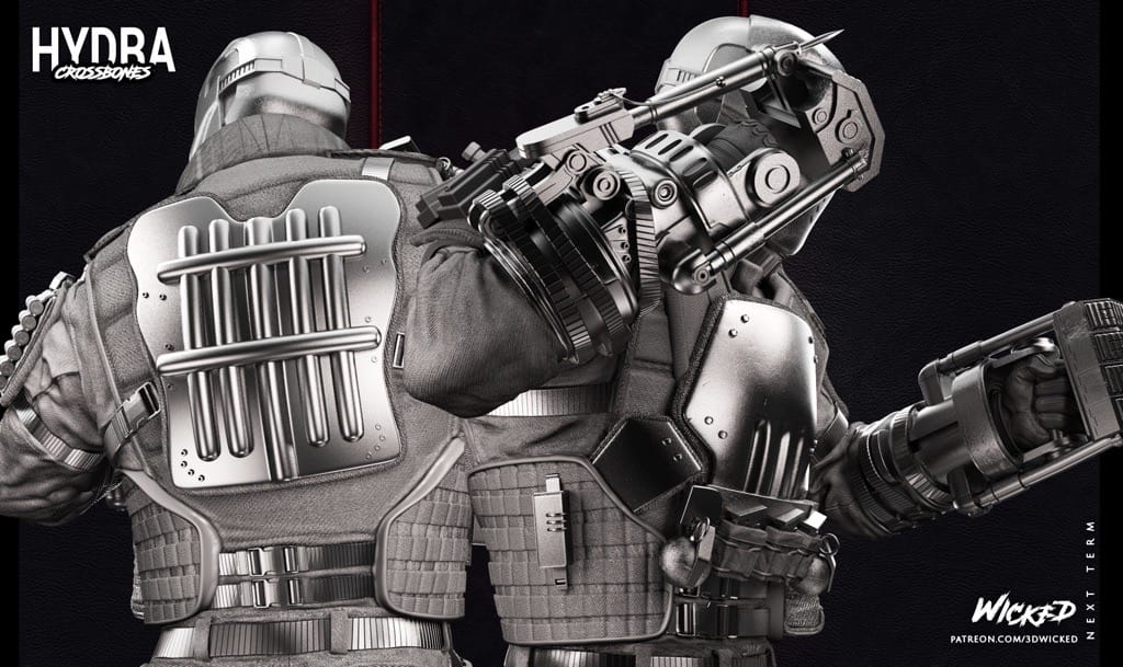 P站图纸印象馆 3DWicked 漫威 美国队长 交叉骨 3DWicked 漫威 美国队长 交叉骨