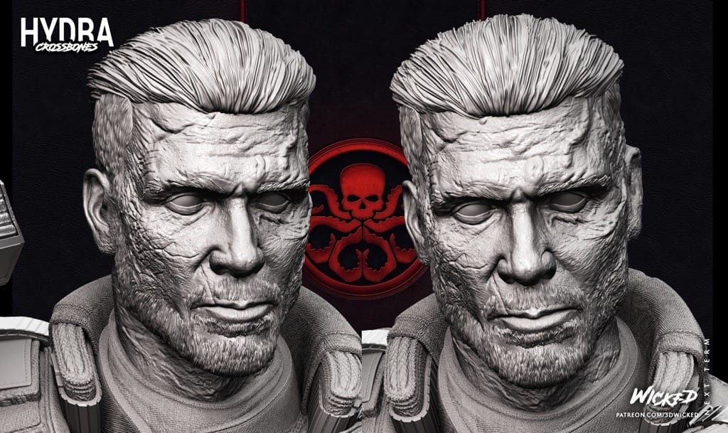 P站图纸印象馆 3DWicked 漫威 美国队长 交叉骨 3DWicked 漫威 美国队长 交叉骨