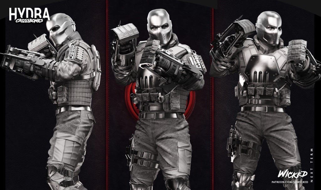 P站图纸印象馆 3DWicked 漫威 美国队长 交叉骨 3DWicked 漫威 美国队长 交叉骨