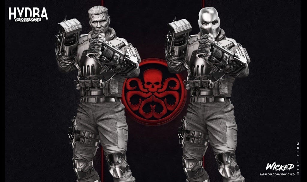 P站图纸印象馆 3DWicked 漫威 美国队长 交叉骨 3DWicked 漫威 美国队长 交叉骨