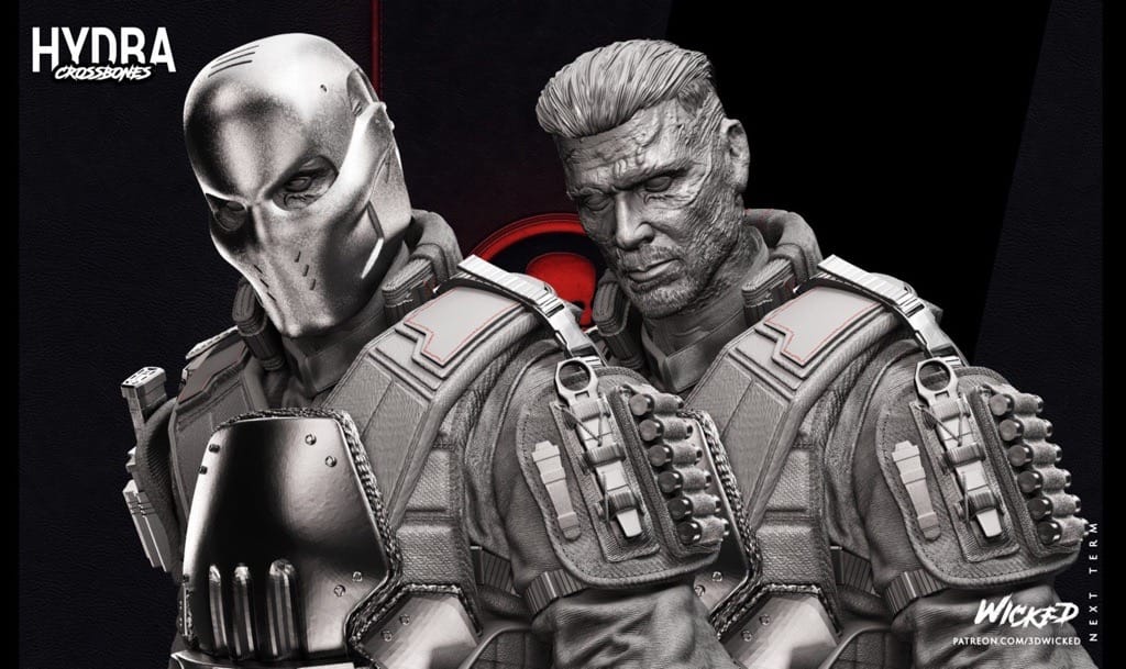 P站图纸印象馆 3DWicked 漫威 美国队长 交叉骨 3DWicked 漫威 美国队长 交叉骨