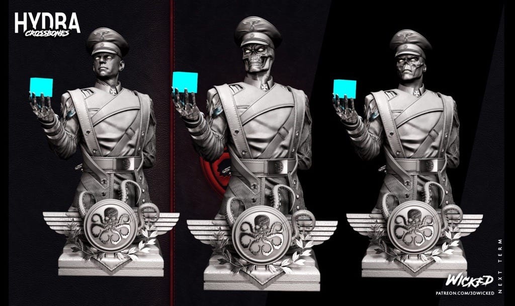 P站图纸印象馆 3DWicked 漫威 美国队长 交叉骨 3DWicked 漫威 美国队长 交叉骨