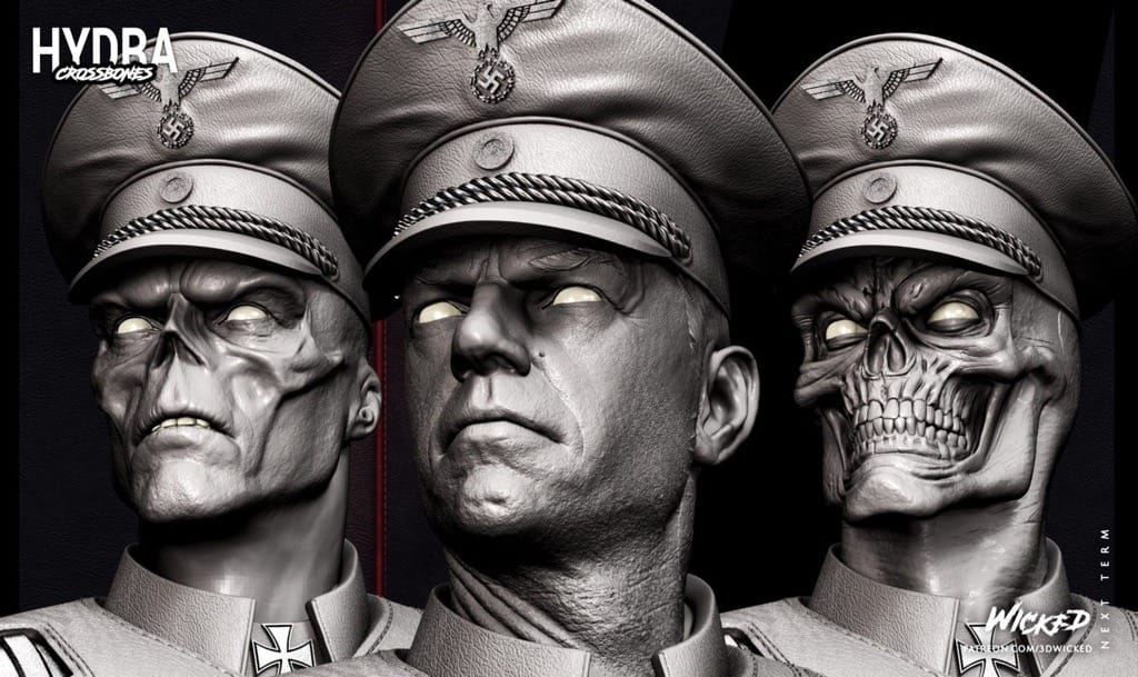 P站图纸印象馆 3DWicked 漫威 美国队长 交叉骨 3DWicked 漫威 美国队长 交叉骨