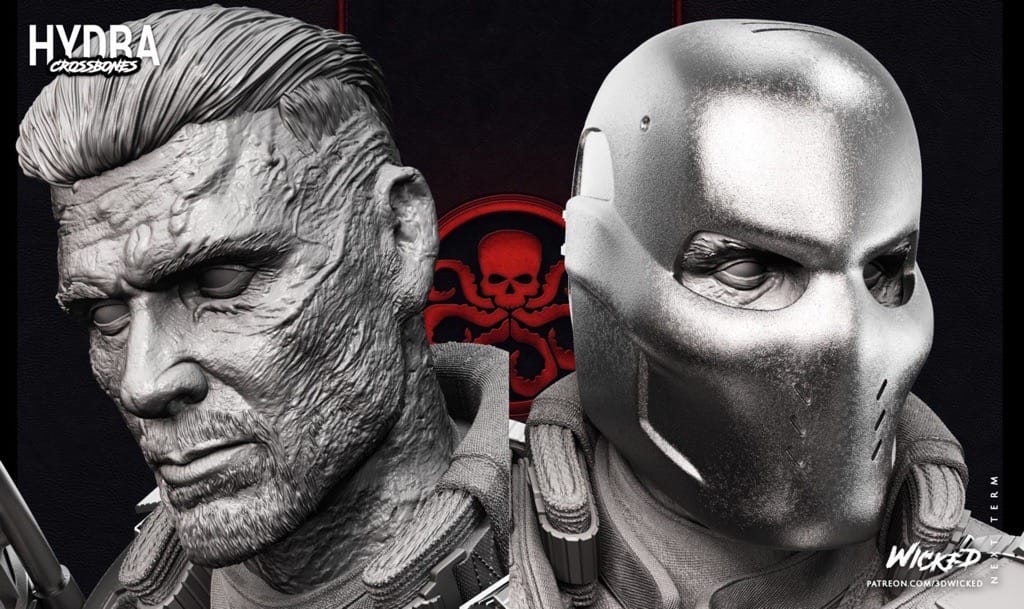 P站图纸印象馆 3DWicked 漫威 美国队长 交叉骨 3DWicked 漫威 美国队长 交叉骨