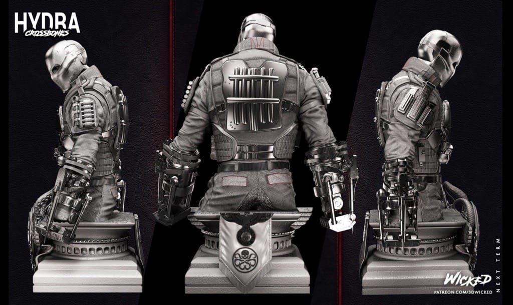 P站图纸印象馆 3DWicked 漫威 美国队长 交叉骨 3DWicked 漫威 美国队长 交叉骨