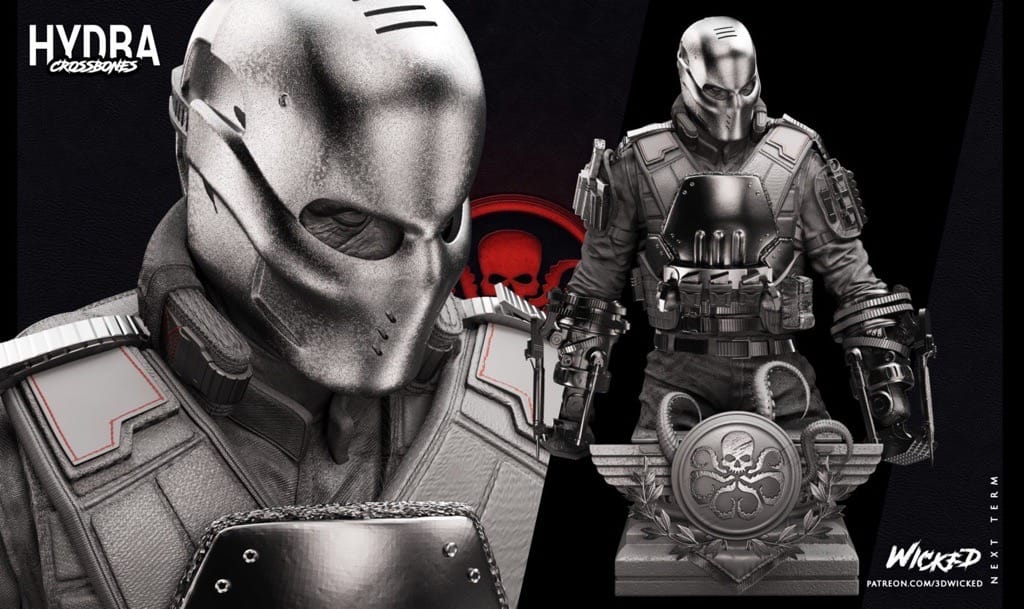 P站图纸印象馆 3DWicked 漫威 美国队长 交叉骨 3DWicked 漫威 美国队长 交叉骨