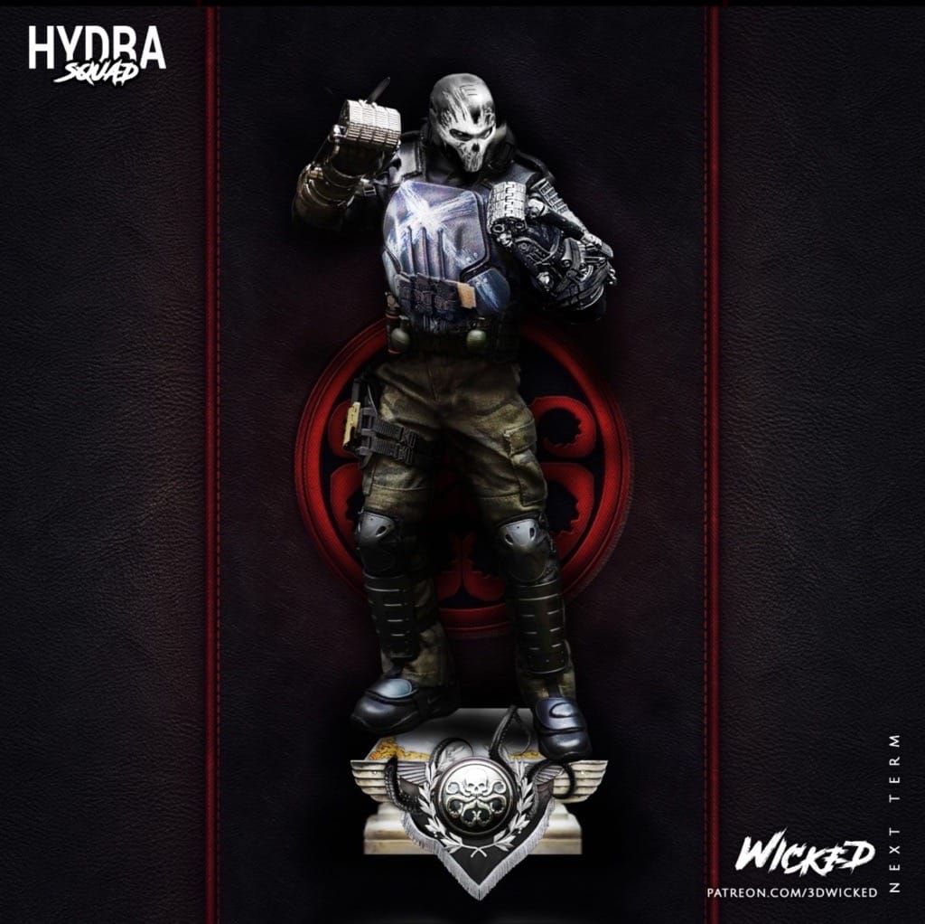 P站图纸印象馆 3DWicked 漫威 美国队长 交叉骨 3DWicked 漫威 美国队长 交叉骨