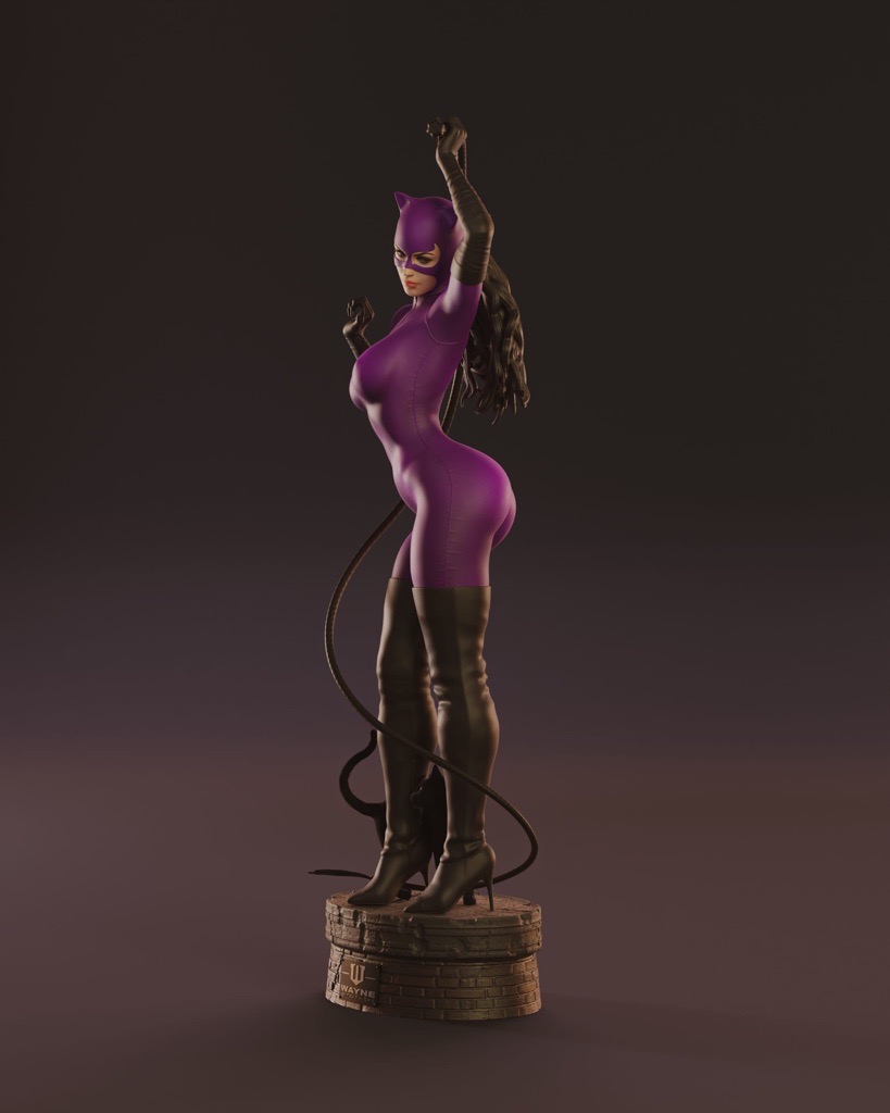 P站图纸印象馆 ABE3D DC漫画 猫女 ABE3D DC漫画 猫女