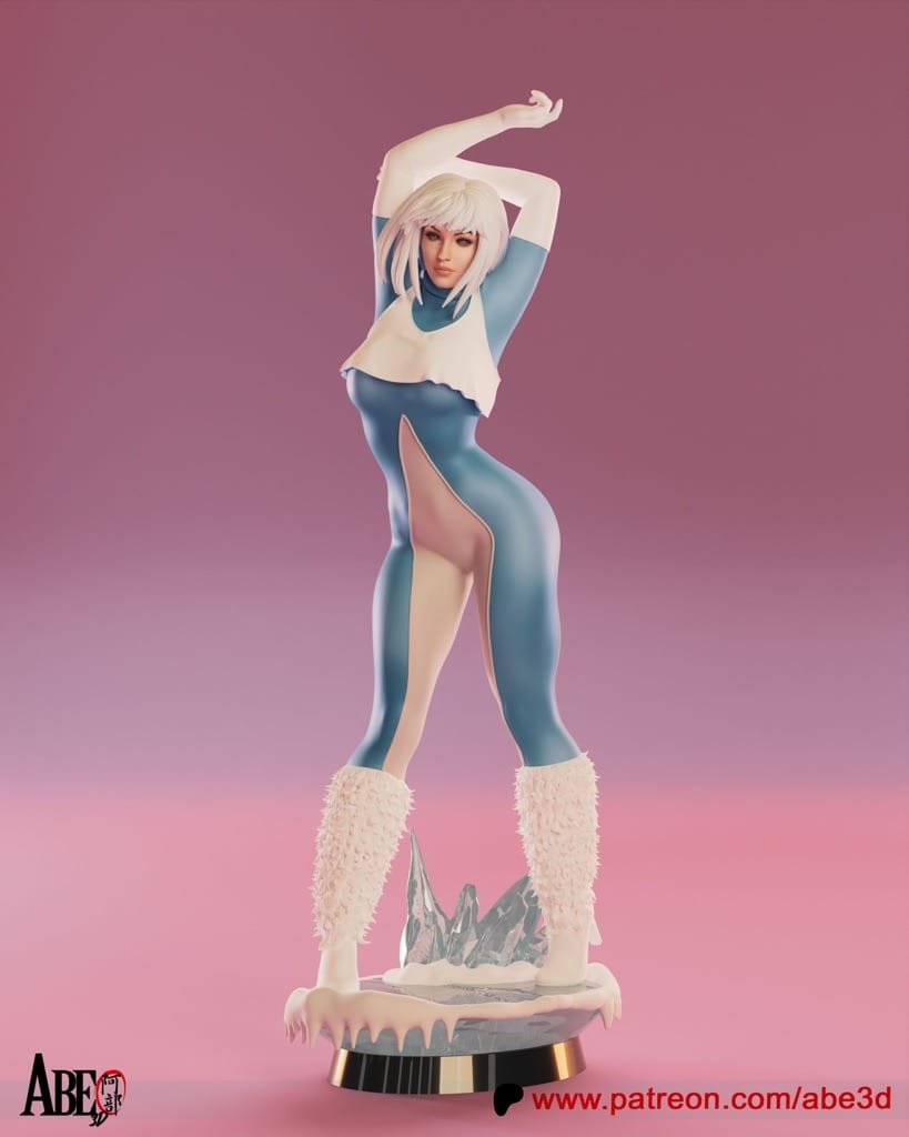 P站图纸印象馆 ABE3D 漫威 X战警 冰人 ABE3D 漫威 X战警 冰人