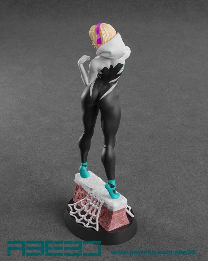 P站图纸印象馆 ABE3D 漫威 蜘蛛侠 格温 ABE3D 漫威 蜘蛛侠 格温